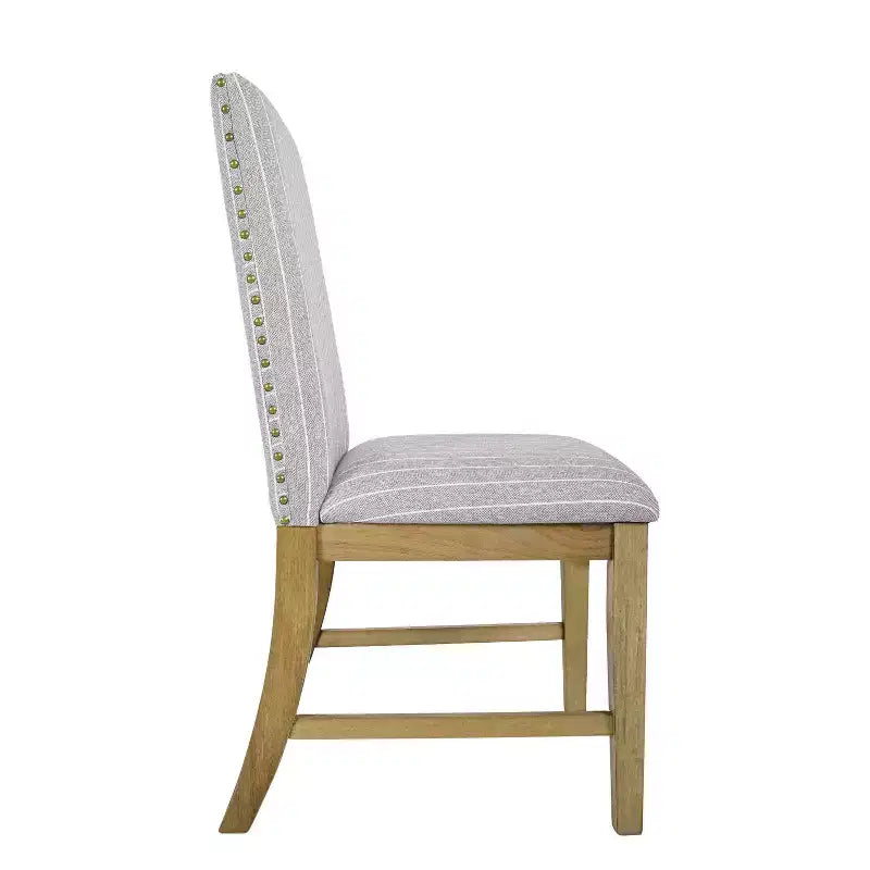 HomePop Set di 2 sedie da pranzo imbottite in legno con grembiule, struttura in compensato, capacità 136 kg
