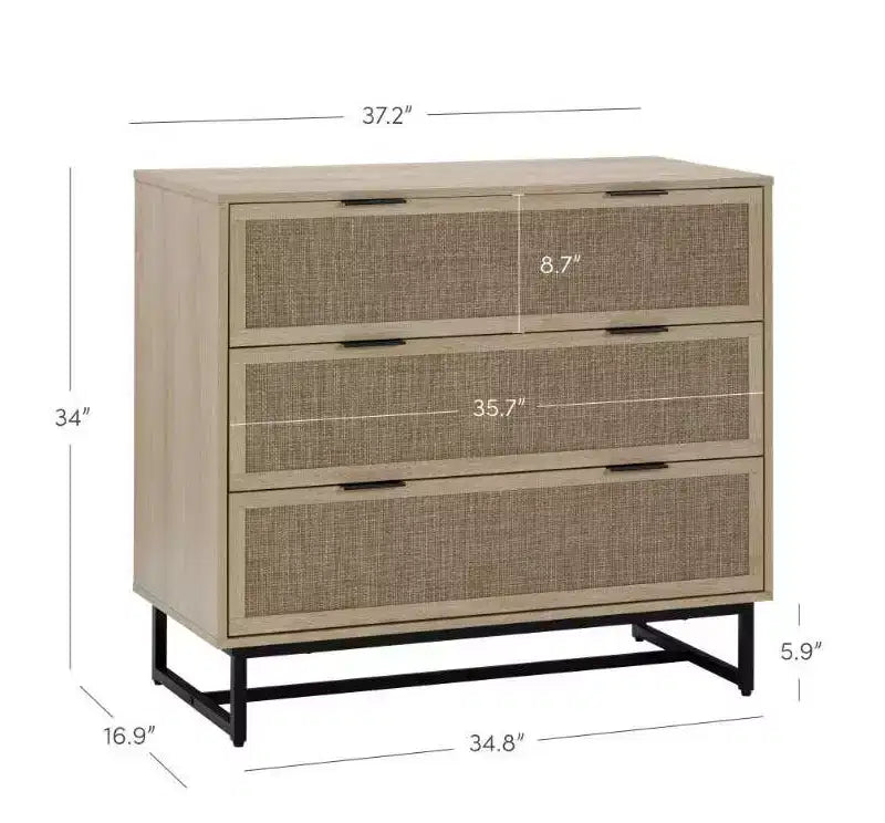Nathan James Set di 2 cassettiere Kova Rattan