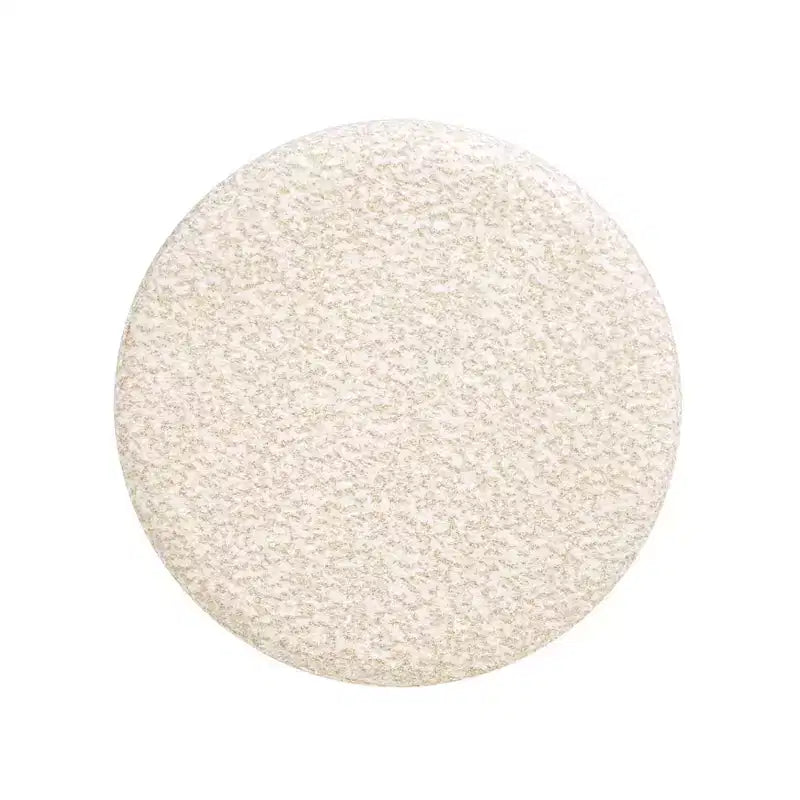 JTH LUXE Pouf ottomano rotondo imbottito Hampton 18 con base smerlata,
