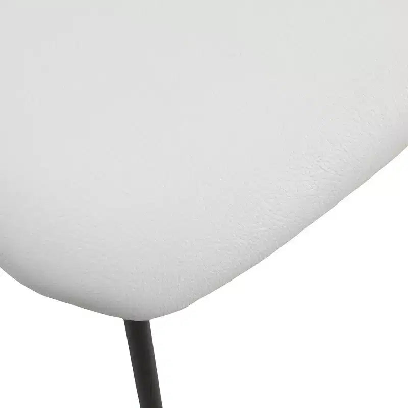 LeisureMod Lyra Series - Set di 2 sedie da pranzo moderne imbottite con sedile in pelle, schienale in faggio e gambe in ferro, per cucina moderna, sala da pranzo, casa, caffè