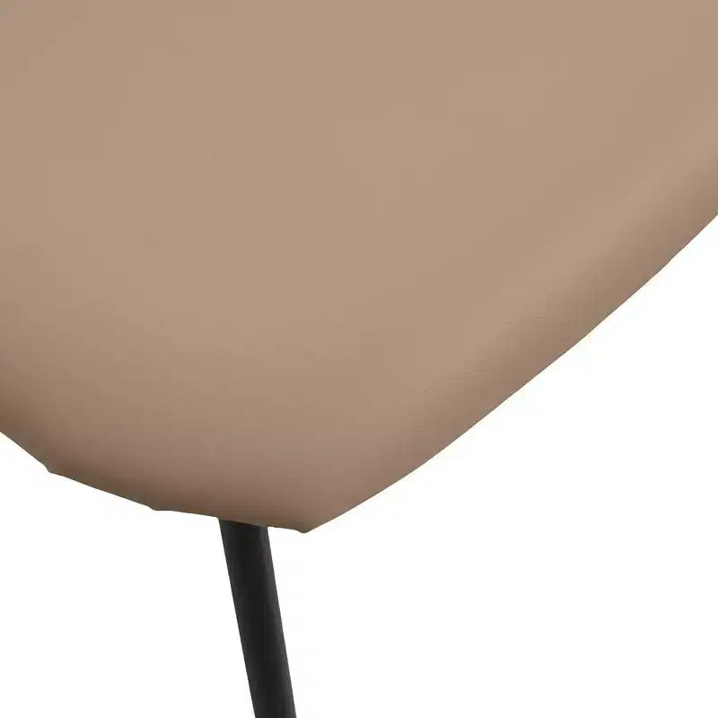 LeisureMod Lyra Series - Set di 2 sedie da pranzo moderne imbottite con sedile in pelle, schienale in faggio e gambe in ferro, per cucina moderna, sala da pranzo, casa, caffè