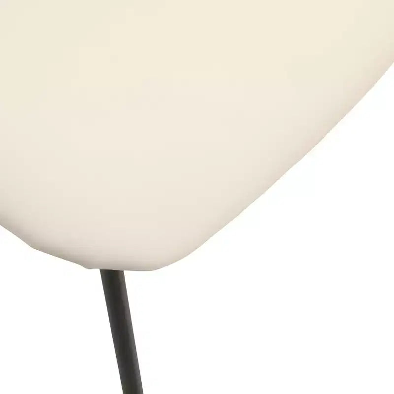 LeisureMod Lyra Series - Set di 2 sedie da pranzo moderne imbottite con sedile in pelle, schienale in faggio e gambe in ferro, per cucina moderna, sala da pranzo, casa, caffè