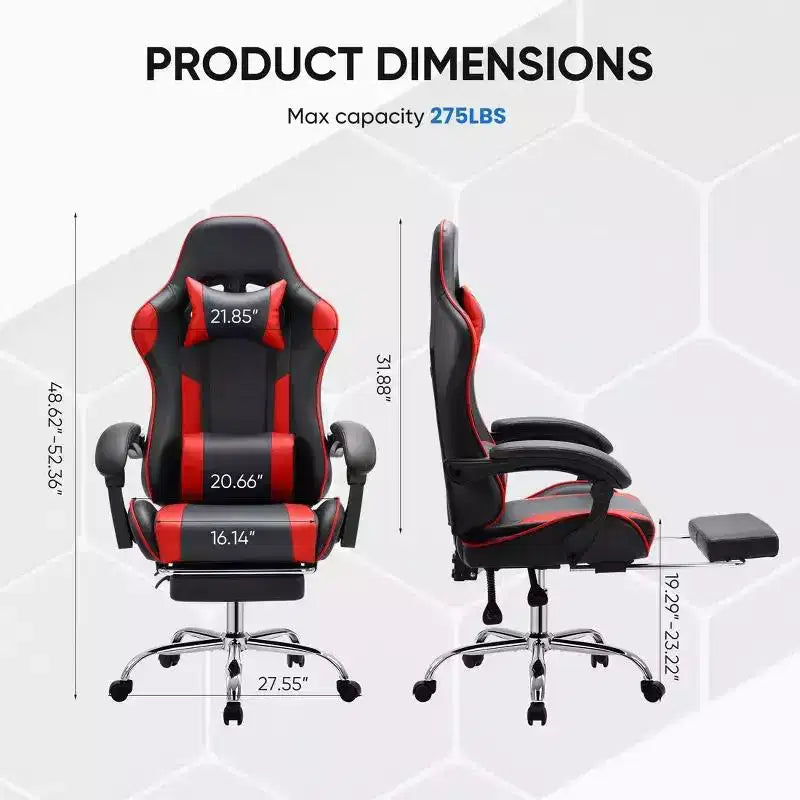 Sedia da gaming da corsa ergonomica JIONJOY con schienale alto, supporto lombare e braccioli regolabili