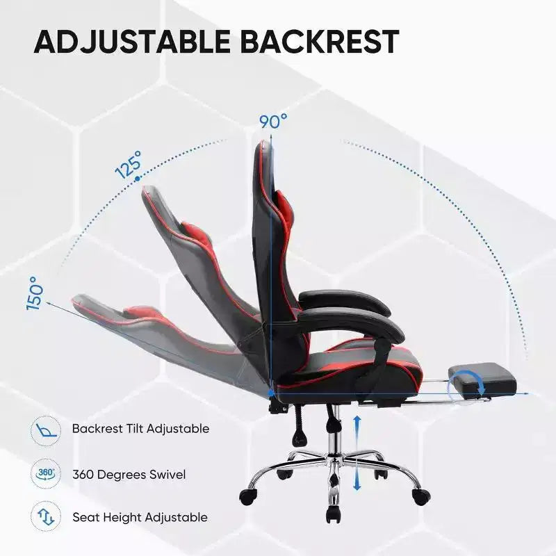 Sedia da gaming da corsa ergonomica JIONJOY con schienale alto, supporto lombare e braccioli regolabili