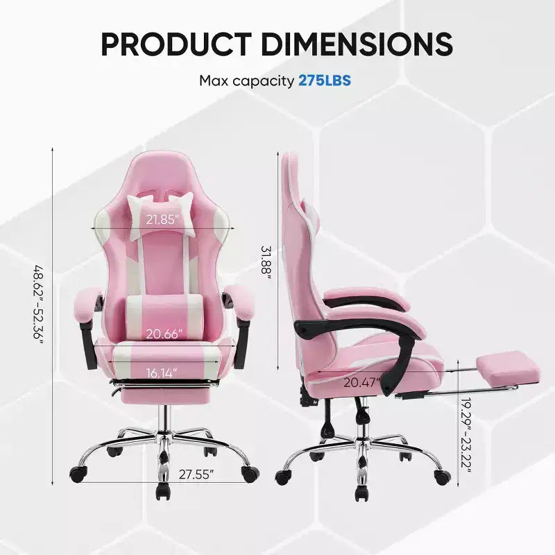 Sedia da gaming da corsa ergonomica JIONJOY con schienale alto, supporto lombare e braccioli regolabili
