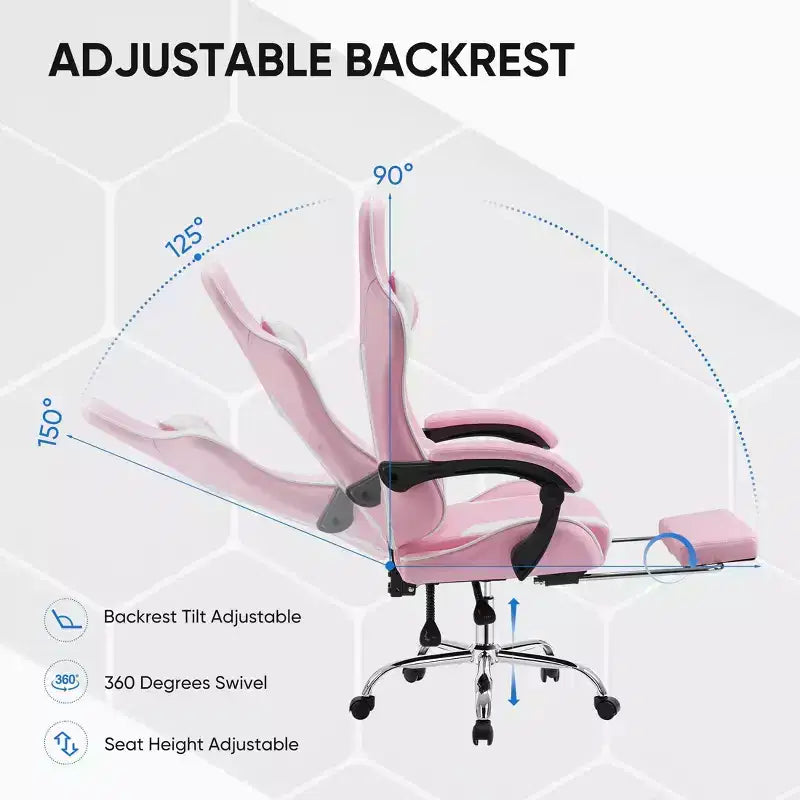 Sedia da gaming da corsa ergonomica JIONJOY con schienale alto, supporto lombare e braccioli regolabili