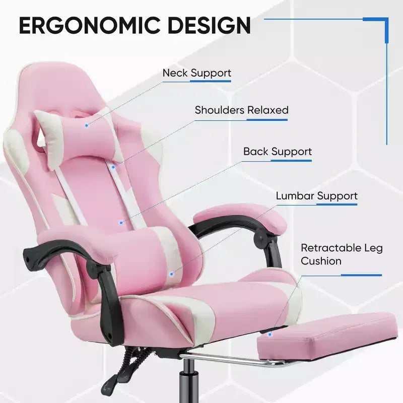 Sedia da gaming da corsa ergonomica JIONJOY con schienale alto, supporto lombare e braccioli regolabili