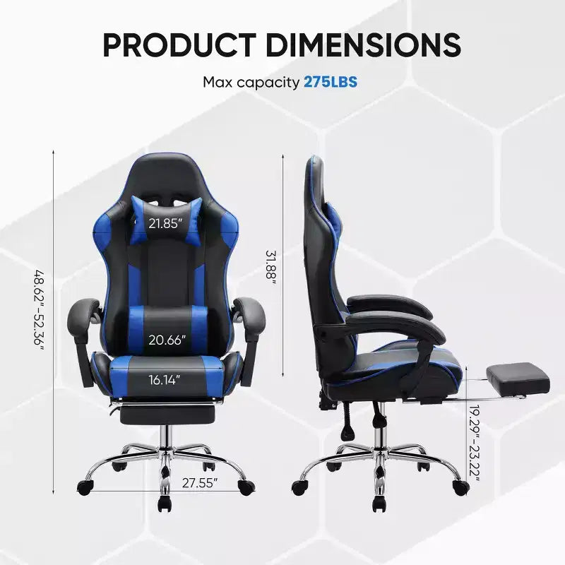 Sedia da gaming da corsa ergonomica JIONJOY con schienale alto, supporto lombare e braccioli regolabili
