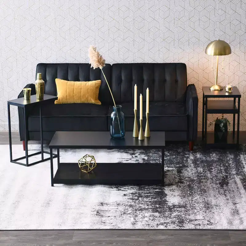 Tavolino rettangolare Jamestown Household Essentials nero
