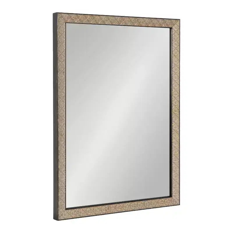 Soniva Rectangle Wall Mirror Gold - Kate & Laurel All Things Decor