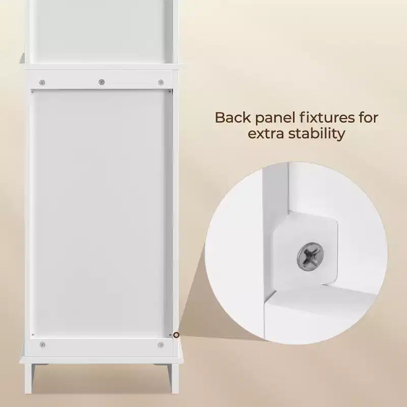 Yaheetech Mobile Bagno in Legno con Ripiani Aperti e Ante