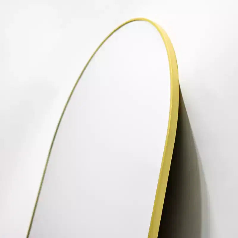 Specchio a figura intera ad arco 21 x 64, Nero/Oro-HOMLUX: Design autoportante, Telaio in metallo