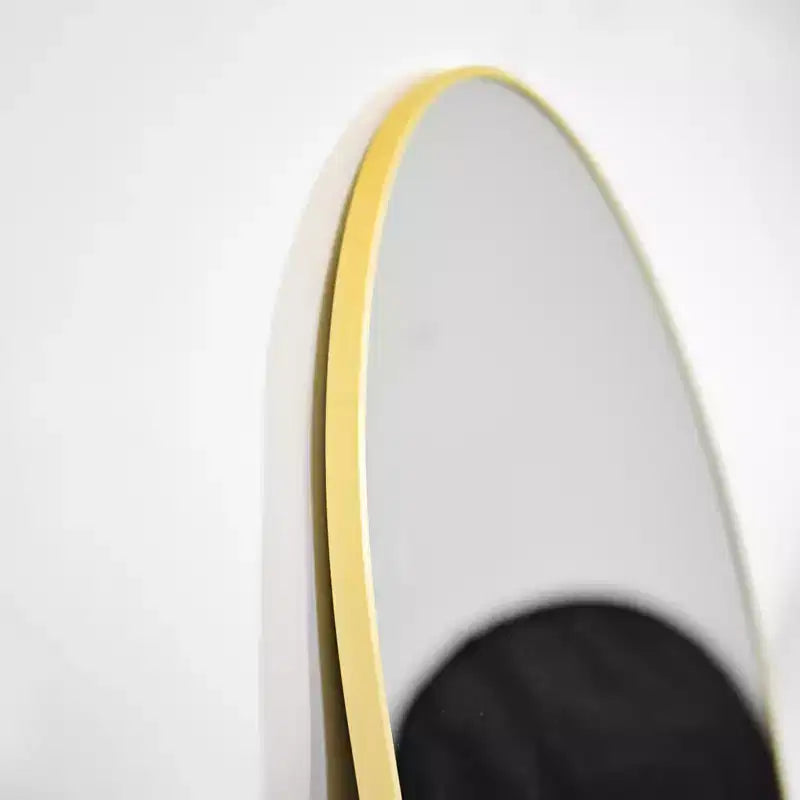 Specchio a figura intera ad arco 21 x 64, Nero/Oro-HOMLUX: Design autoportante, Telaio in metallo