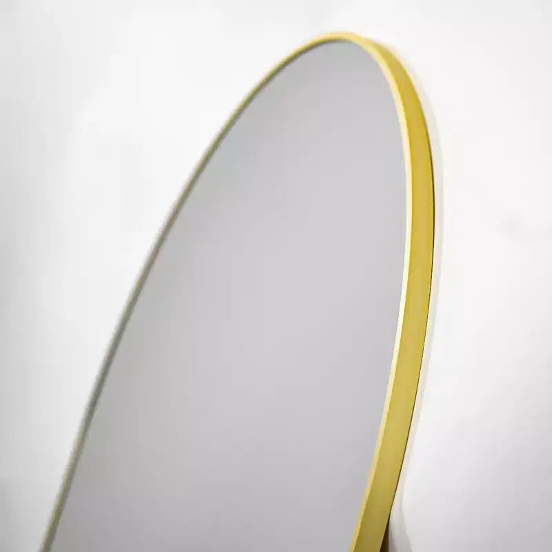 Specchio a figura intera ad arco 21 x 64, Nero/Oro-HOMLUX: Design autoportante, Telaio in metallo