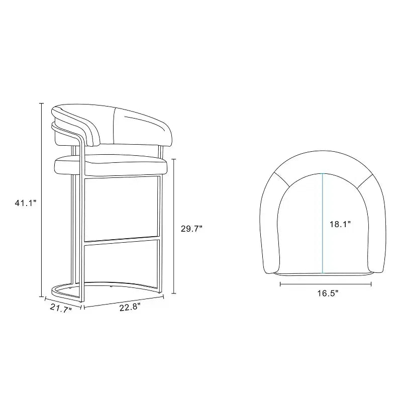 Sgabello da bar moderno rivestito in similpelle Manhattan Comfort Augusta
