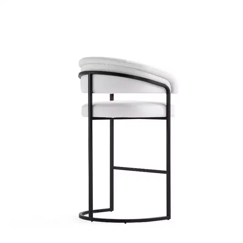 Sgabello da bar moderno rivestito in similpelle Manhattan Comfort Augusta