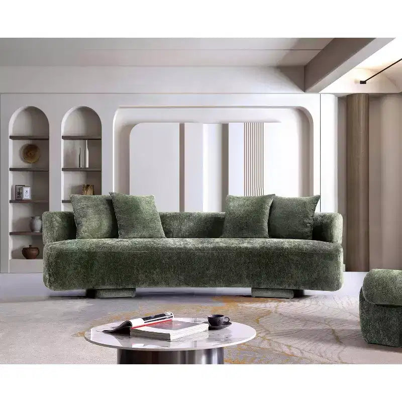 Manhattan Comfort 112" Verandah - Divano XL moderno rivestito in ciniglia