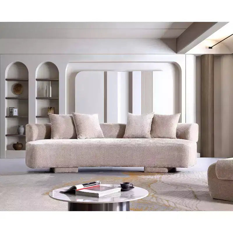 Manhattan Comfort 112" Verandah - Divano XL moderno rivestito in ciniglia