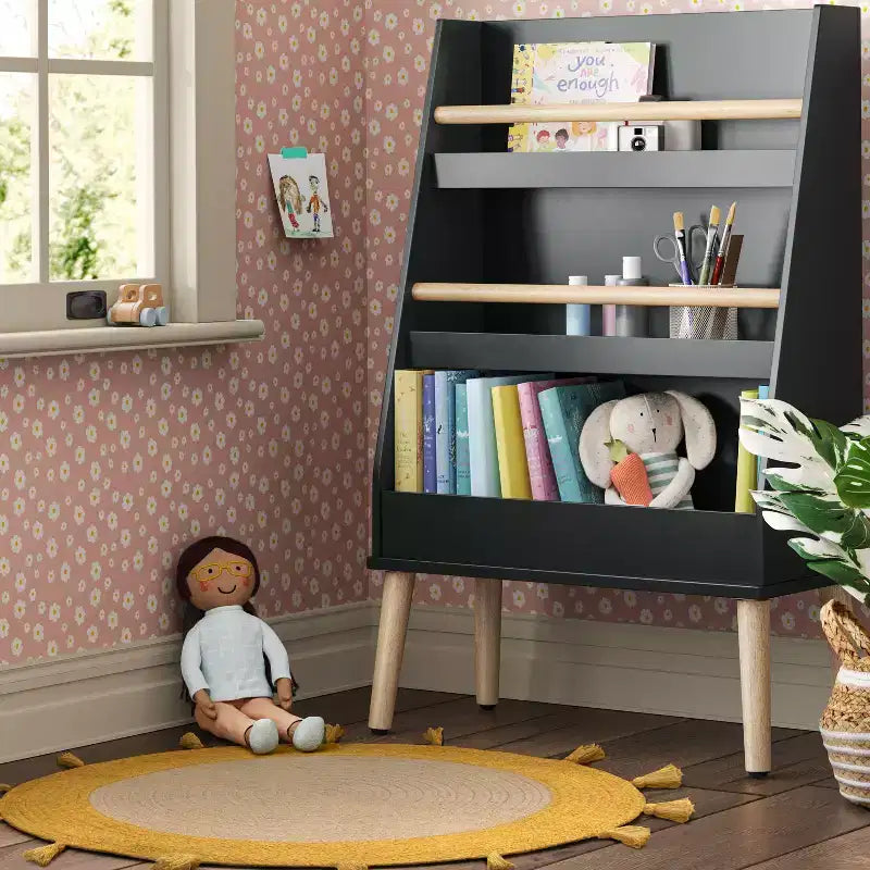 Libreria moderna alta a tre ripiani per bambini - Pillowfort