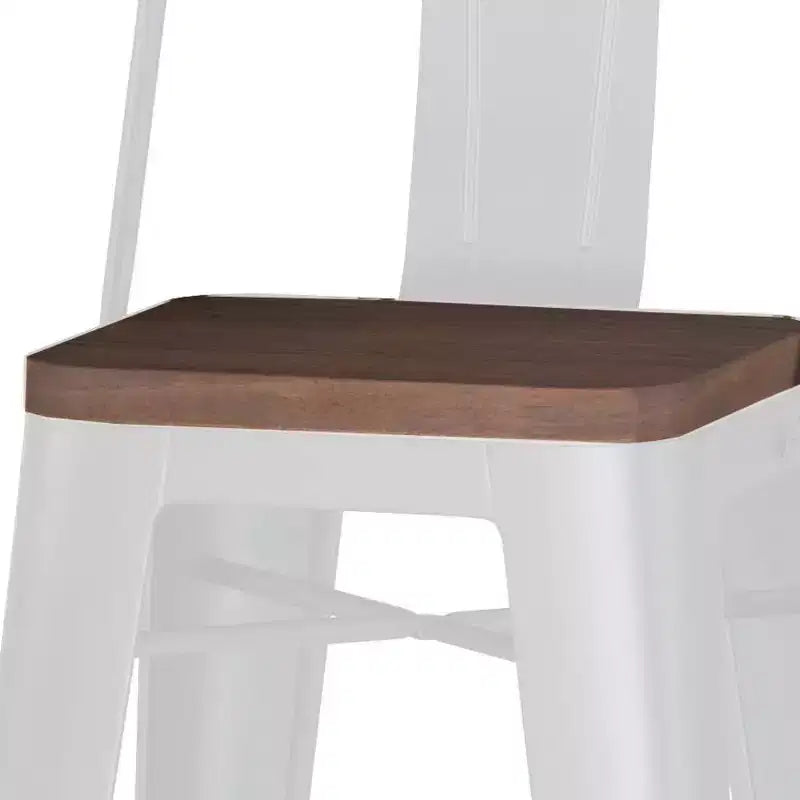 Set di 2 sgabelli da bar Josephine in metallo/legno da 76 cm - WyndenHall: altezza fissa