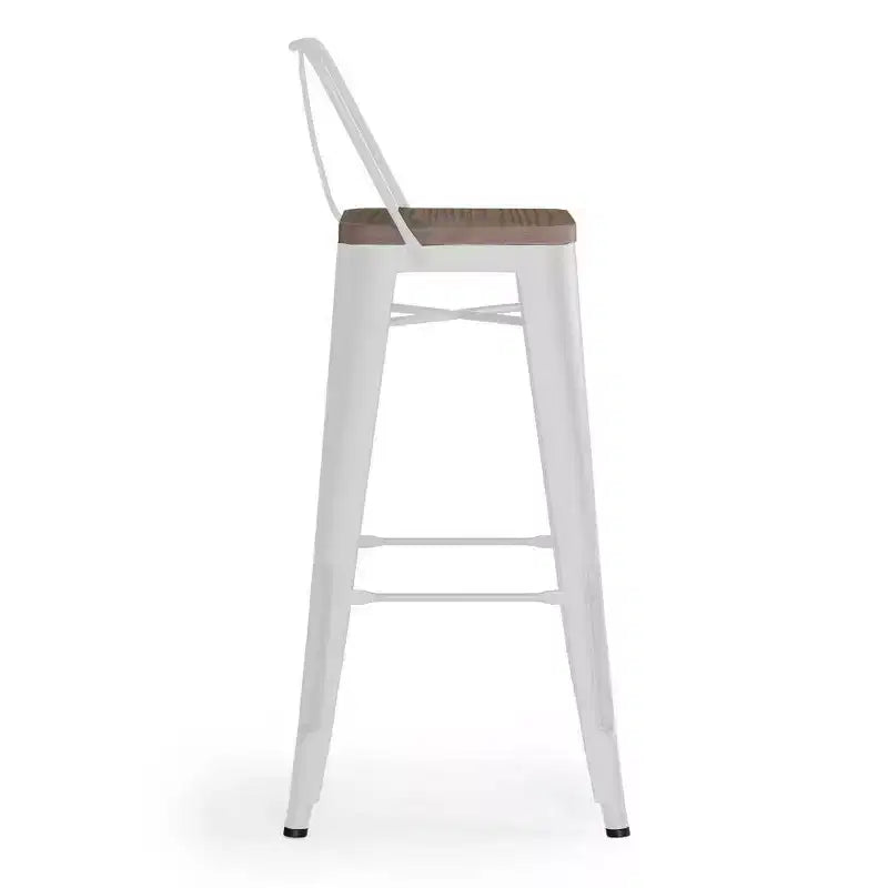 Set di 2 sgabelli da bar Josephine in metallo/legno da 76 cm - WyndenHall: altezza fissa