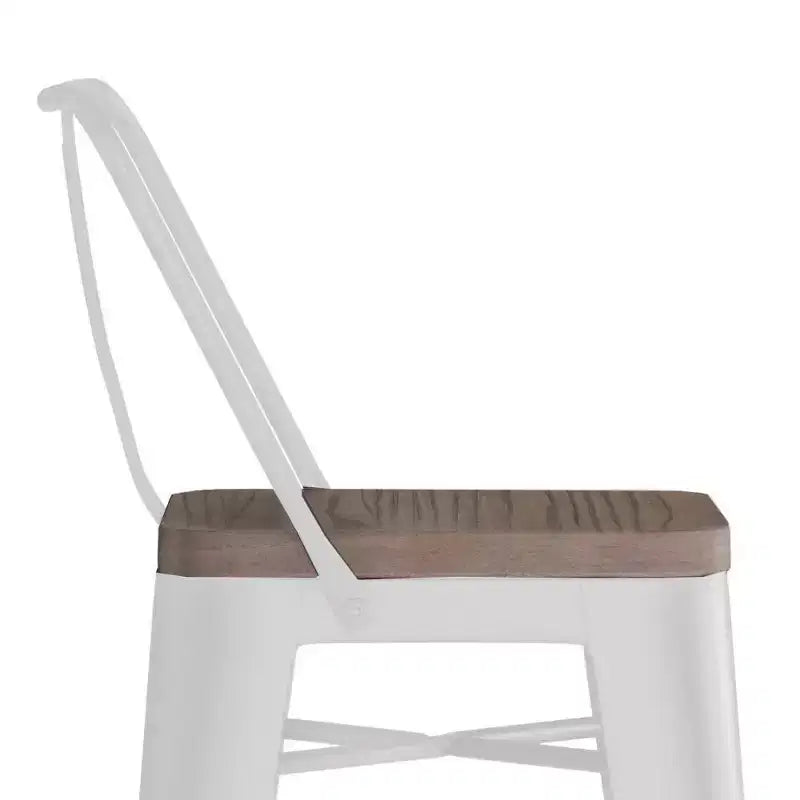 Set di 2 sgabelli da bar Josephine in metallo/legno da 76 cm - WyndenHall: altezza fissa