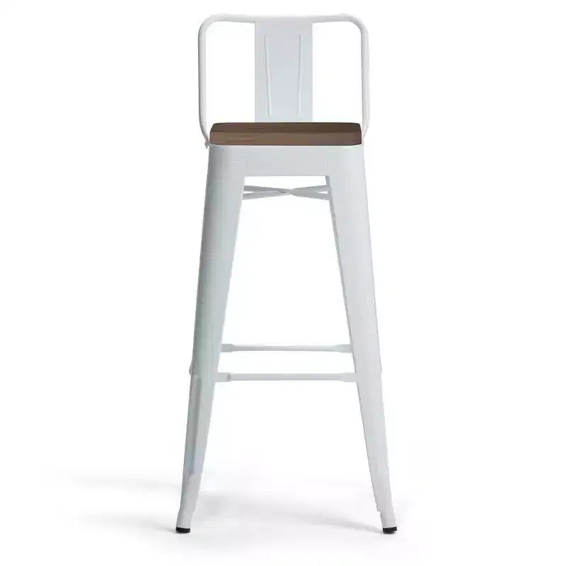 Set di 2 sgabelli da bar Josephine in metallo/legno da 76 cm - WyndenHall: altezza fissa
