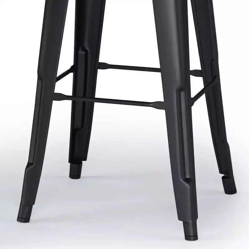 Set di 2 sgabelli da bar Josephine in metallo/legno da 76 cm - WyndenHall: altezza fissa