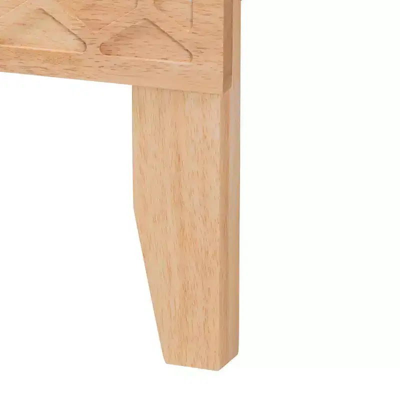Baxton Studio Hosea Letto a Piattaforma Intagliato a Nido d'Ape Naturale