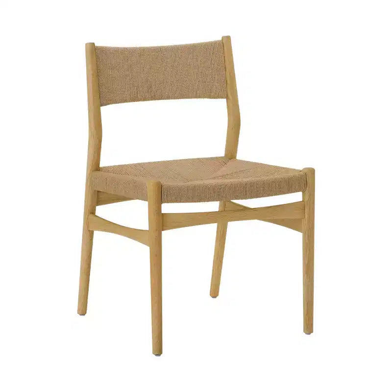 Armen Living Set di 2 Sedie da Pranzo Erie in Corda di Carta Intrecciata e Legno