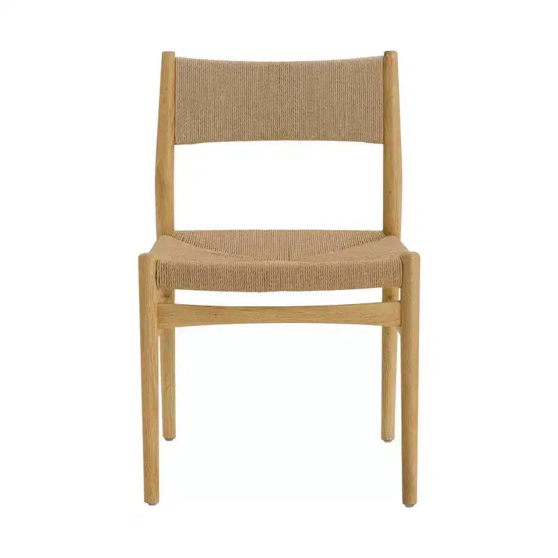 Armen Living Set di 2 Sedie da Pranzo Erie in Corda di Carta Intrecciata e Legno
