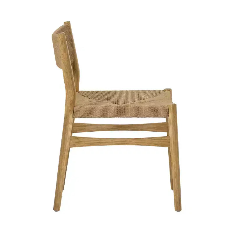 Armen Living Set di 2 Sedie da Pranzo Erie in Corda di Carta Intrecciata e Legno