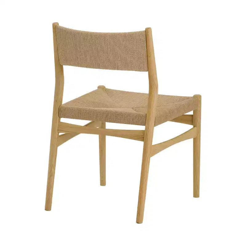 Armen Living Set di 2 Sedie da Pranzo Erie in Corda di Carta Intrecciata e Legno