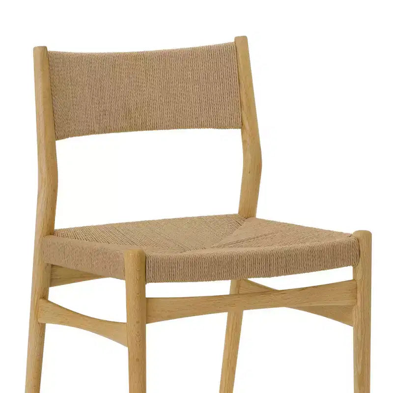 Armen Living Set di 2 Sedie da Pranzo Erie in Corda di Carta Intrecciata e Legno