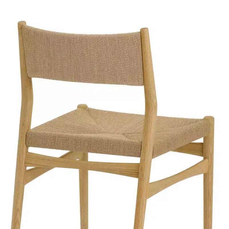 Armen Living Set di 2 Sedie da Pranzo Erie in Corda di Carta Intrecciata e Legno
