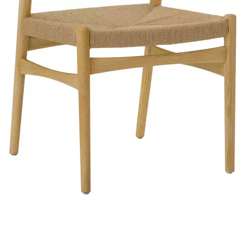 Armen Living Set di 2 Sedie da Pranzo Erie in Corda di Carta Intrecciata e Legno