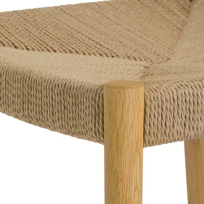 Armen Living Set di 2 Sedie da Pranzo Erie in Corda di Carta Intrecciata e Legno