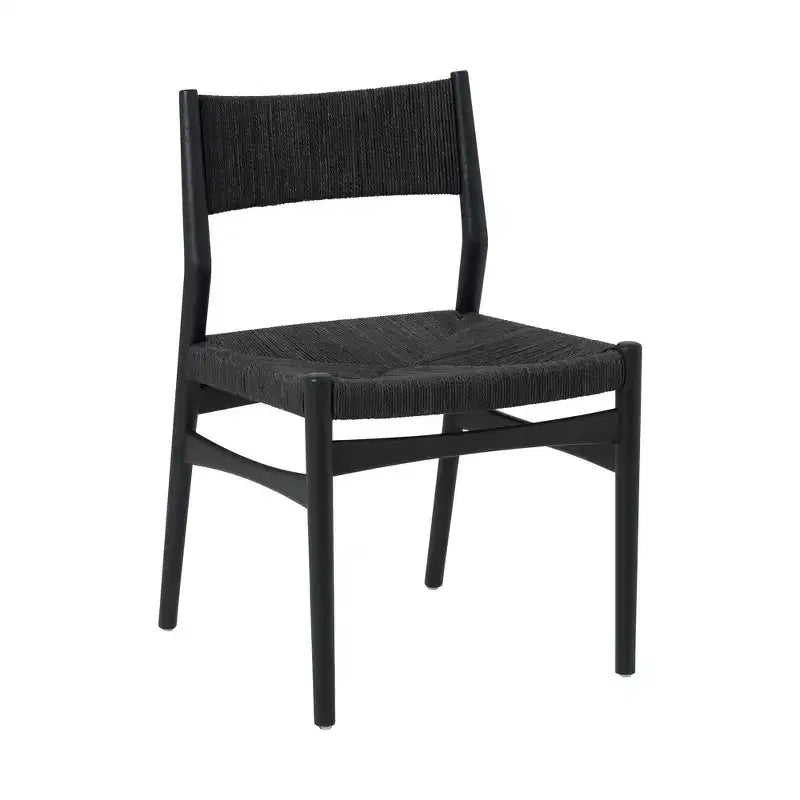 Armen Living Set di 2 Sedie da Pranzo Erie in Corda di Carta Intrecciata e Legno