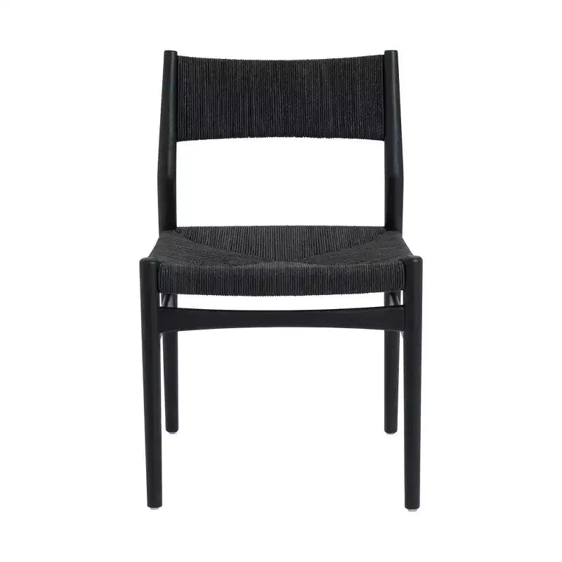 Armen Living Set di 2 Sedie da Pranzo Erie in Corda di Carta Intrecciata e Legno
