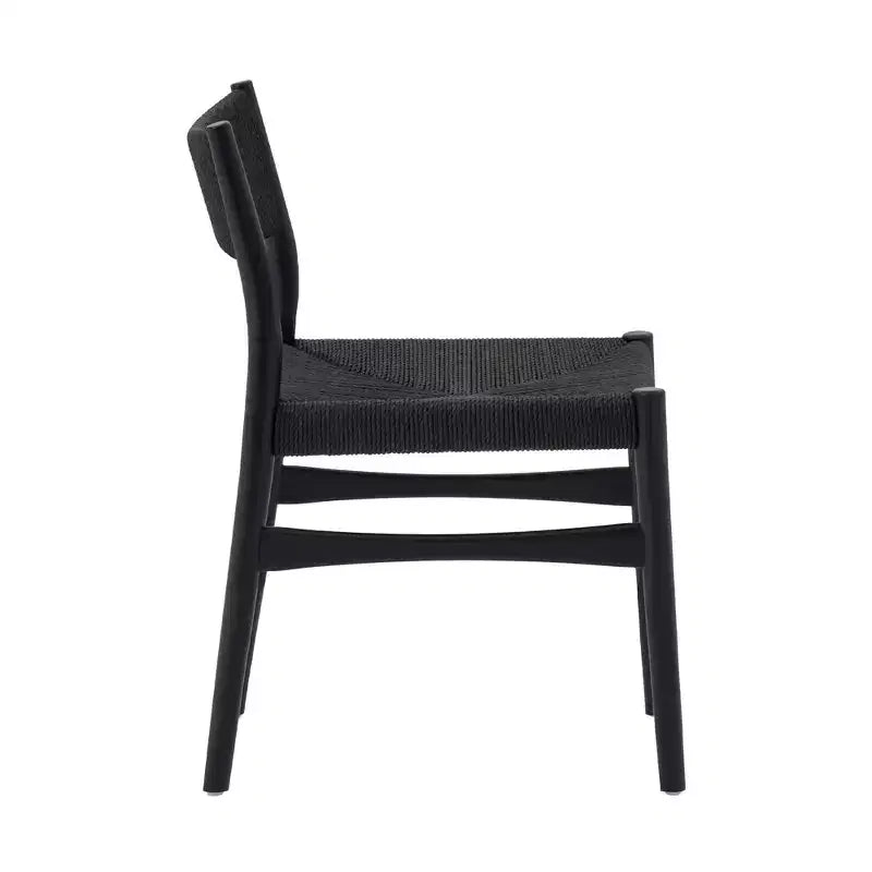 Armen Living Set di 2 Sedie da Pranzo Erie in Corda di Carta Intrecciata e Legno
