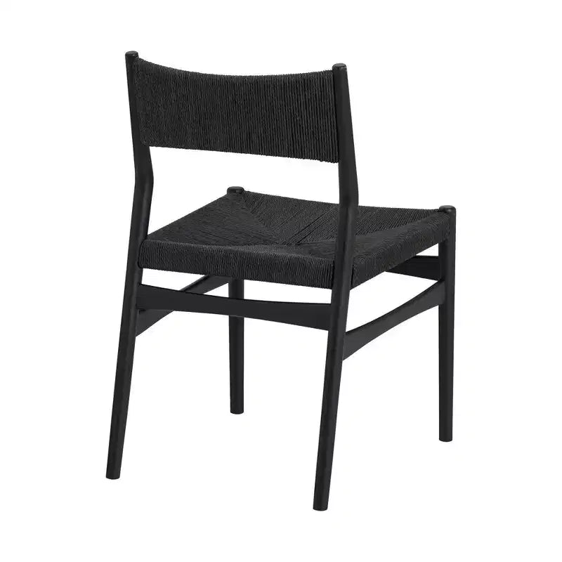 Armen Living Set di 2 Sedie da Pranzo Erie in Corda di Carta Intrecciata e Legno