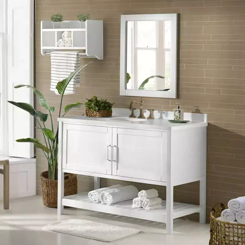 Alaterre Furniture Mobile bagno Bennet bianco