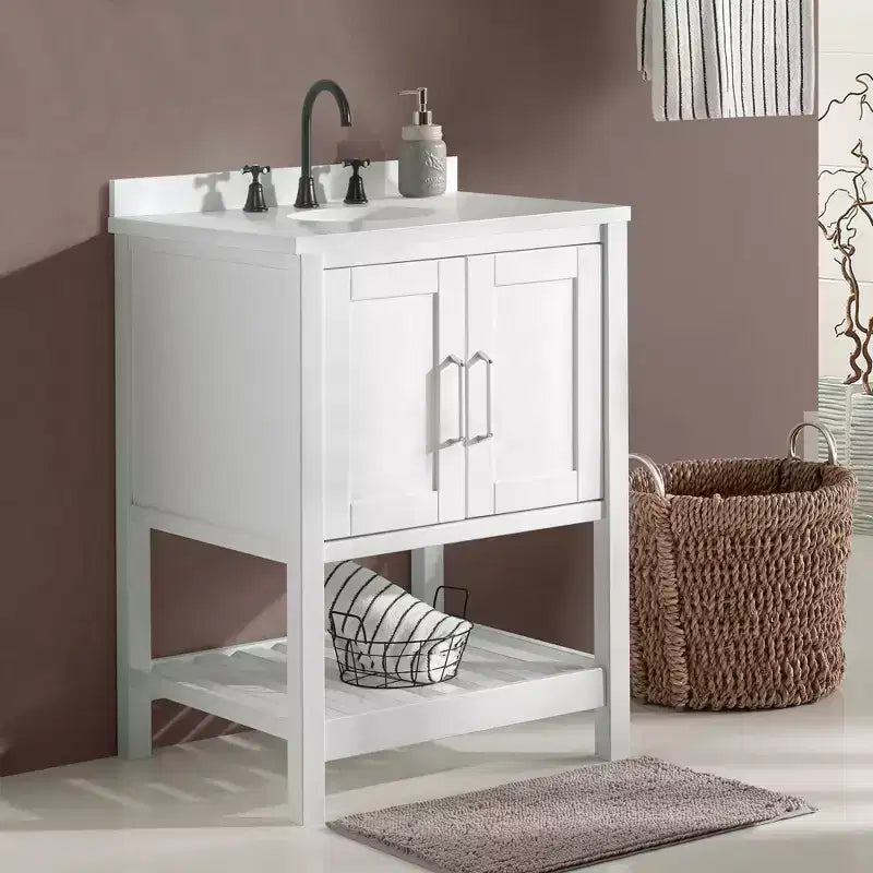 Alaterre Furniture Mobile bagno Bennet bianco
