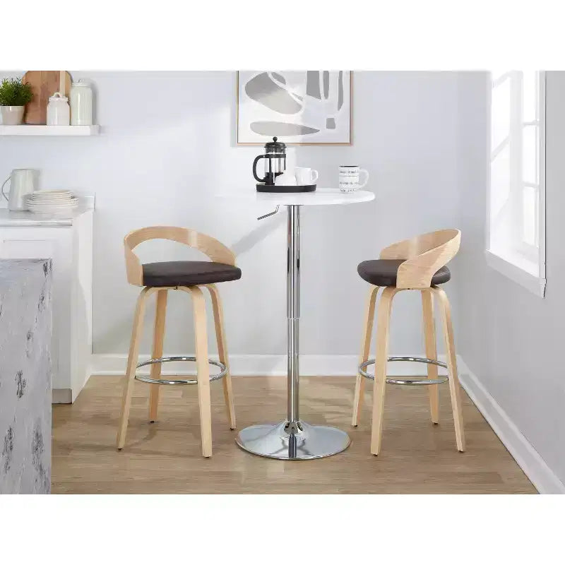 LumiSource Set di 2 Sgabelli da Bar Girevoli Grotto da 30"