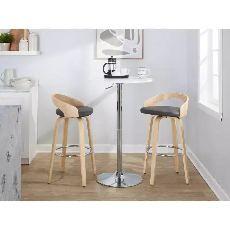 LumiSource Set di 2 Sgabelli da Bar Girevoli Grotto da 30"