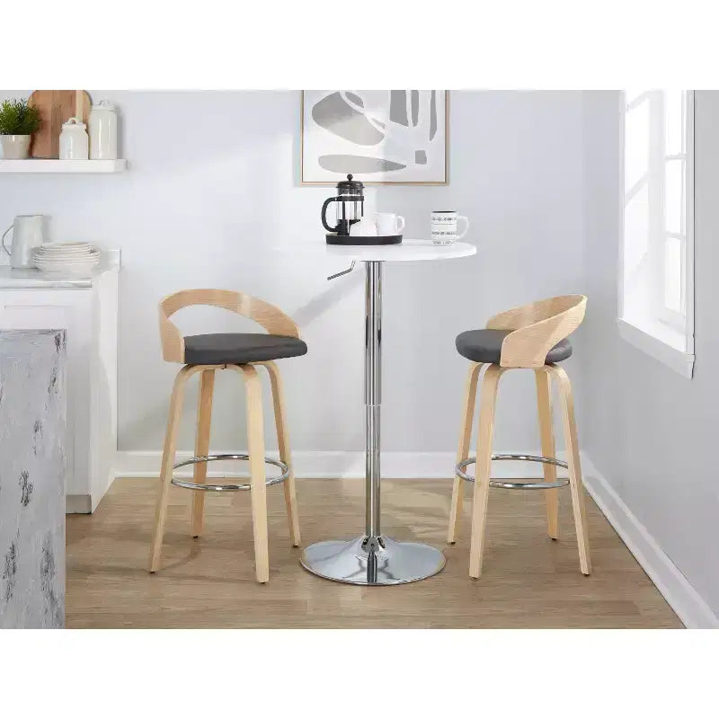LumiSource Set di 2 Sgabelli da Bar Girevoli Grotto da 30"