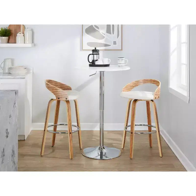 LumiSource Set di 2 Sgabelli da Bar Girevoli Grotto da 30"