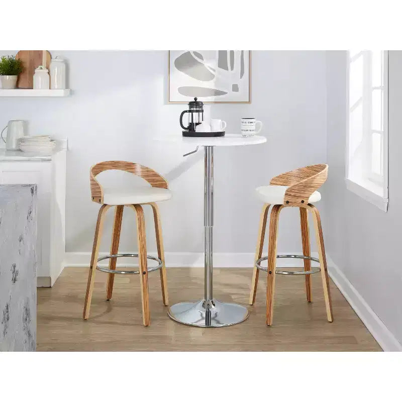 LumiSource Set di 2 Sgabelli da Bar Girevoli Grotto da 30"