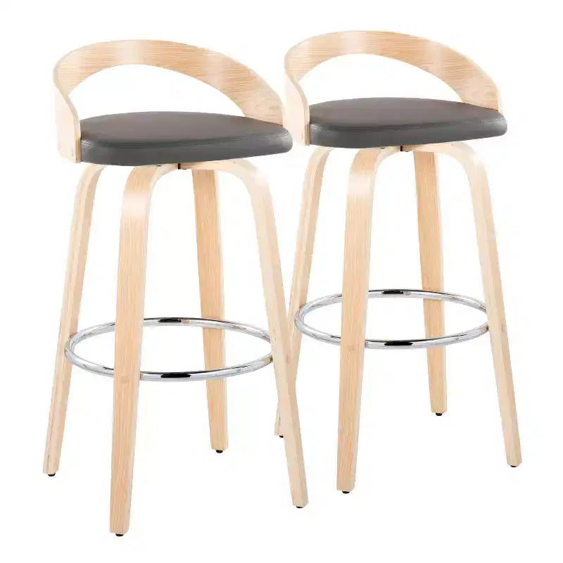 LumiSource Set di 2 Sgabelli da Bar Girevoli Grotto da 30"