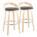 LumiSource Set di 2 Sgabelli da Bar Girevoli Grotto da 30"